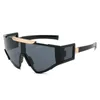 Occhiali da sole Fashion Shield Donna Uomo Y2K Oversize Antivento Punk Occhiali da sole One Peice Occhiali Shades Sport UV400