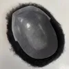 Indiase Maagdelijke Menselijke Stukken 4mm Root Afro 8x10 Volledige PU Toupet voor Blackman