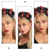 Bandanas svarta scrunchies hår halloween huvudband blomma huvudbonad huvudstycke hoop huvudkläder