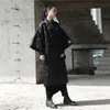Parkas en duvet pour femmes noir foncé hiver japonais Kimono bretelles Robe hiver chaud épais ample Long coton manteau veste femme tempérament Parkas 231007