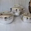 Vaisselle 3 pièces/ensemble/1.0 litre/2.0 litre/3.5 plus chaud, boîte à déjeuner en argent plaqué or, Pot pour fête du Ramadan