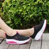 Terlik Ayakkabı Örgüsü Düz Spor ayakkabı platformu Loafers Nefes Alabilir Hava Salıncak Kama Ayakkabı Daireleri 231006