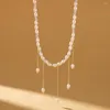 Hänghalsband retro kristallrispärlor halsband för kvinnor trendiga damer party bankett gåva 2023 mode smycken grossist direktförsäljning