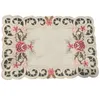Table Mats Embroidery Flower Dustproof Western Food Placemats Drink Doily Dining Tea Coffee Wedding El Christmas Kitchen