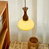 Lampade a sospensione Luci di vetro in legno vintage per soggiorno decorazione in legno lampade a sospensione cucina barretta per illuminazione interno