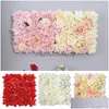 Dekorativa blommor kransar simation rose blommvägg romantisk bakgrund vit rosa lila heminredning bågpografi prop släpp leverans dhook