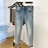 Herr jeans designer heta mens jeans monster eyed för män smala passform rak rör stretttrendy casual byxor g66o