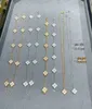 ожерелье с четырьмя листочками клевера Серебро 20 цветов Позолота 18К Дизайнер для женщин T0P Передовые материалы предотвращает аллергию дизайнерские подарки премиум-класса AAAAA 030