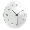 Horloges murales Argent Acrylique Miroir MDF Bois Horloge Personnalisé Créatif