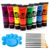 Peinture pour le corps PLEINE COULEUR peinture pour le visage corps KIT de maquillage flash tatouage peinture maquillage peinture pour le visage jouer clown Halloween en vrac enfants visage timide 231006