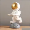 Other Desk Accessories Wholesale Glasses Bracket Desktop Astronaut Pen Stand Sunglass Modeling Decorative Eyeglass Holder Natural Re Dhv8O