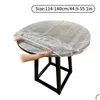 Table Cloth 65-180Cm Waterproof Round Transparent Elastic Edged Er Pvc Simple Convient Kitchen Catering Protector Tablecloth Drop Deli Dhf5U