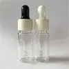 Frasco conta-gotas de plástico pet líquido 10ml, recipientes conta-gotas transparentes para óleo essencial, envio rápido f1154 onaws