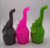 Dernière lueur dans les tuyaux de silicone d'éléphant lumineux sombres avec bol en verre Rigs d'huile de silicium Bong d'eau Narguilés pour fumer des tuyaux Accessoires d'outils