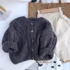 Jacken Jungen und Mädchen Frühling und Herbst Pullover Baby Kinder Strickjacke Pullover Kleidung koreanischen StilTwist Form Mädchen Kleidung 231007