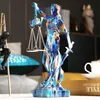 Decorative Objects Figurines Justice Goddess Statue Resin Crafts Living Room Desktop Decoration Office Desk Modern Nordic Art Home Decor 231007