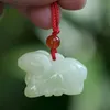 Natural Jadeite Chinese Zodiac Pendant Jewellery Fashion Ccessories Hand-snidade gåvor