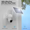 3MP WiFi Batterisolen Power Outdoor Security PTZ PIR Motion Detect Spotlight Color Night Vision CCTV Surveillance Siren Camera