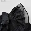Tema Kostümü Çarşamba Kız Elbise Film Addams Cosplay Come Gotik Rüzgar 2023 Fantasia Wandinha Vestidos Parti Elbise Çanta Dressl231007