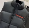 Men's Down Vests prdda Designer Sleeveless Puffer Jacket Winter Fashion Warm Womens Vest Coats Top Quality Downs Parka Coat Black Bomber Outerwear