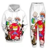 Nuevos hombres y mujeres dibujos animados Rugrats 90's divertido estampado 3D moda chándales Hip Hop pantalones sudaderas con capucha K03258B