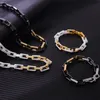 Pulseira de designer de colar de cadeia de luxo para mulheres Cerâmicas de aço de titânio Gold Bathed CZ Diamond Corrents Colares Bracelets Hip Hop Mens para presente