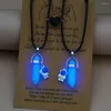 Pendant Necklaces Halloween Noctilucent Glowing Necklace Hexagonal Column Luminous Night Fluorescence Glow In The Dark