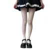 Calzini da donna Goth Punk Collant a rete Lolita Dolce asimmetrico Farfalla Jacquard Tattoo Collant velati Cosplay Calza a rete