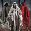 Tema kostym unisex halloween spöke dementors cosplay come gothic skräck zombie trasiga huva kappor dag av de döda parti rekvisita kappor231007
