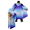 Vestes pour hommes Tie-Dye Print Mens Plus Sweat à capuche en velours Moyen à long manteau épais veste en automne et hommes grande ligne polaire pour