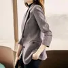 Abiti da donna Primavera Autunno Blazer di alta qualità Donna Manica lunga Giacca di lana casual Giacca da donna Slim Wild Tops Blazer da donna Giacca a vento