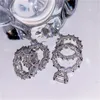Anéis de casamento conjuntos de noiva prata esterlina cor brilho zircônia cúbica casal anel para mulheres temperamento jóias finas 3189