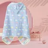 Serviettes Robes garçons filles serviette de bain absorbant l'eau 100% coton cape pour enfants serviette de bain quatre saisons doux bébé serviette de bain avec chapeau 231007