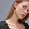 ネックレスイヤリングセットギフト気質エレガントな贅沢ヴィンテージフレンチ女性チョーカースノーフレーク韓国スタイルの鎖骨チェーン