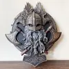 Dekorativa föremål Figurer Vintage Plack Wall Decorative Classical Viking Crazy Warrior Double Ax Harts Ornament Interior Home Decoration 231007