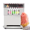 ETL Commercial 5 Flavors Soft Serve Ice Cream 3+2 Blandade smaker Maskinstillverkare 35-40L/timme med kylda tankar, auto tvätt och autoräkning med LED-panel
