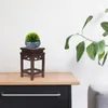 Decorative Figurines Base Storage Rack Holder Wood Display Stand Household Indoor Planter Home Ornaments