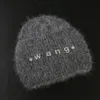 BeanieSkull Caps Rabbit Fur Solid Letter Womens Winter Fluffy Autumn Beanies Matching Warm Soft Hat Gift Wholesale 231007