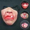 Masques de fête Latex demi-visage masque de clown accessoires de cosplay bande élastique humoristique masques effrayants horribles fête adulte drôle décoration d'Halloween Q231009