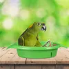 Outros suprimentos de pássaros papagaio brinquedo de banho ao ar livre gaiola para animais de estimação banheira de banho de plástico bacia de chuveiro