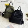 Schultaschen Damen Korean Fashion Design Rucksack Reise Nylon Licht Wasserdicht Kleiner Rucksack Marinegrün Schwarz Mochila Feminina