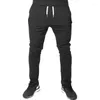 Men's Pants 2023 Clothing Sports Mid Waist Elastic Drawstring School Autumn Casual Harem Solid Color Slim Trousers