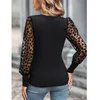 Blusas femininas 2023 outono malha splicing botão blusa de gola alta mulheres moda mangas compridas casual cowl pescoço festa elegante escritório senhora