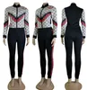 Nya kvinnors spåravfall Casual Fashion Luxury Brandlv Suit 2 Piece Set Designer Tracksuit J2912