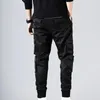 Herrbyxor Autumn Men hip hop harem joggers manliga byxor herrar fasta multi ficklast mager fit sweatpants