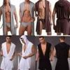 Men's Sleepwear 1pcs men robes bathrobe plus size Manview robe for man mens sexy male kimono silk sleepwear302L