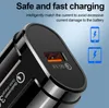 QC 3.0 EU US AC chargeur mural voyage adaptateur de Charge rapide pour Ipad Iphone 7 8 X Samsung LG Android téléphone pc