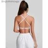 Aktywne zestawy shinbene 2 sztuki Kobiety Back Backless Bra i Jogger Training Stroje Ustaw kobiety do ćwiczeń na siłownię jogi SETL231007