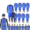 Anime azul bloqueio cosplay traje isagi yoichi chigiri bachira rensuke kunigami futebol maillot pé uniforme roupas jerseyscosplay