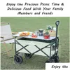 Other Garden Supplies Collapsible Folding Wagon Cart Heavy Duty Foldable With Big Wheels For Outdoor Large Capacity Utility Stroller A Dhrpm